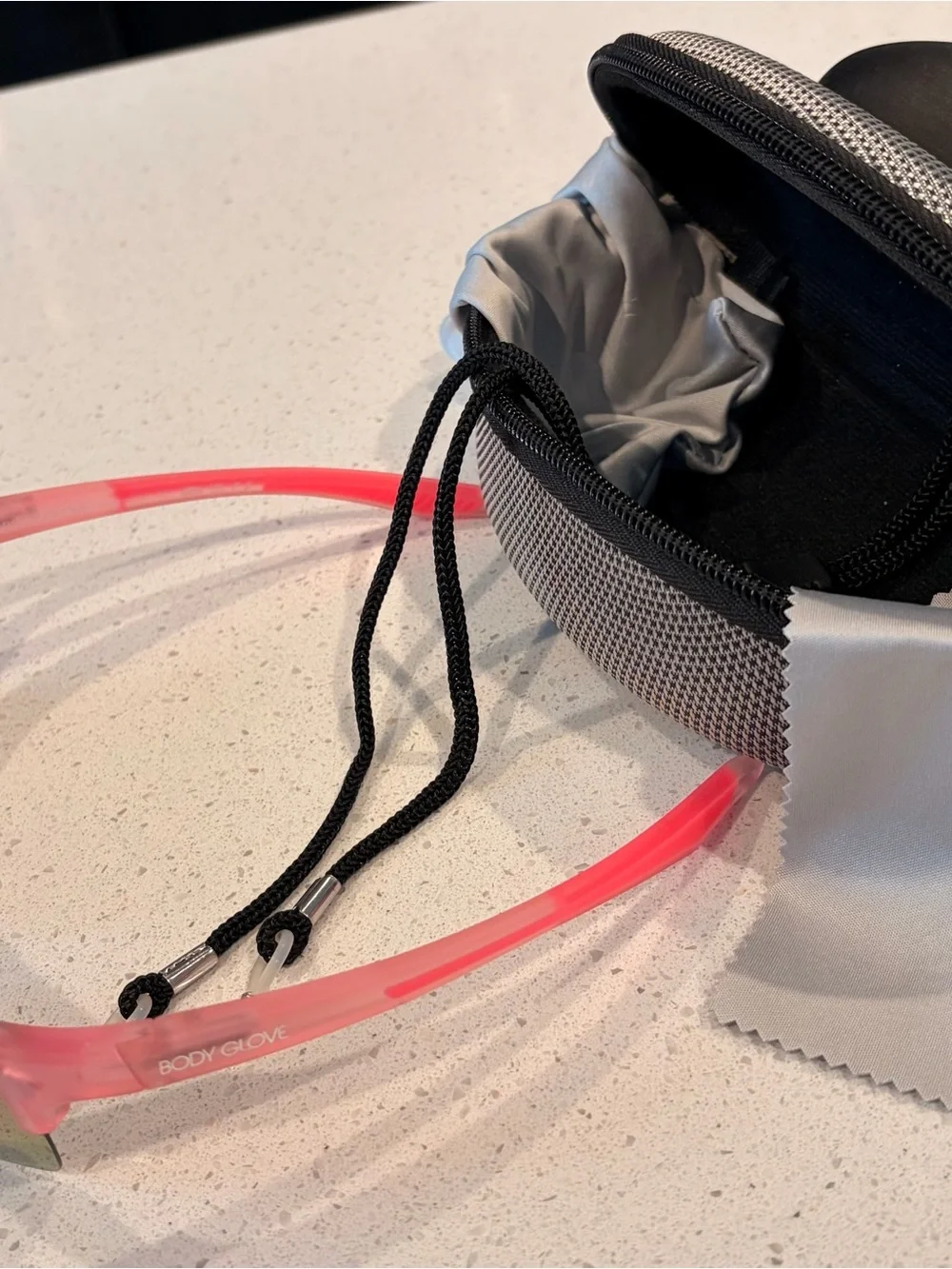 Pink Mirrored Sport Sunglasses